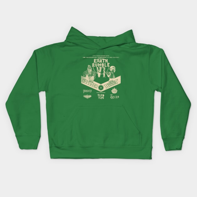 Earth Rumble VI Kids Hoodie by terminalnerd